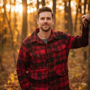 Pendleton Red and Black Plaid Jacket